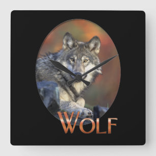 Horloge Carrée Art de Wolf Lovers