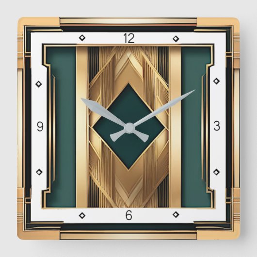 Horloge Carrée Art déco (Recto)