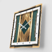Horloge Carrée Art déco (Angle)