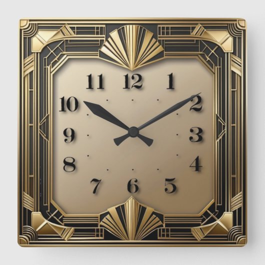 Horloge Carrée Art déco (Recto)