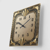 Horloge Carrée Art déco (Angle)