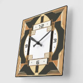 Horloge Carrée Art déco (Angle)