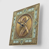 Horloge Carrée Art Deco  (Angle)