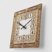 Horloge Carrée Art Déco (Angle)