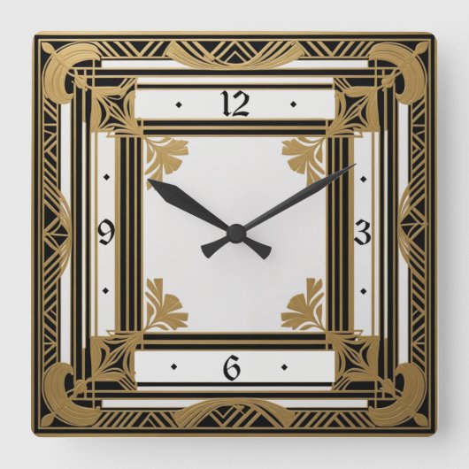 Horloge Carrée Art déco (Recto)