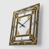 Horloge Carrée Art déco (Angle)