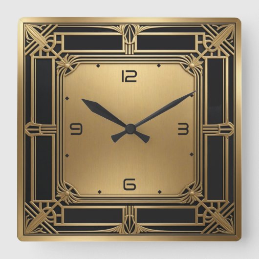 Horloge Carrée Art Déco (Recto)