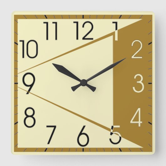 Horloge Carrée Art déco (Recto)