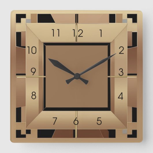 Horloge Carrée Art déco (Recto)