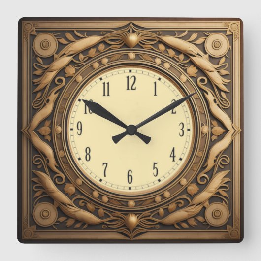Horloge Carrée Art déco (Recto)