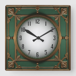 Horloge Carrée Art Déco