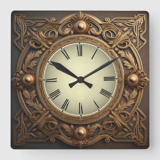 Horloge Carrée Art déco (Recto)