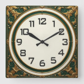 Horloge Carrée Art Deco (Recto)