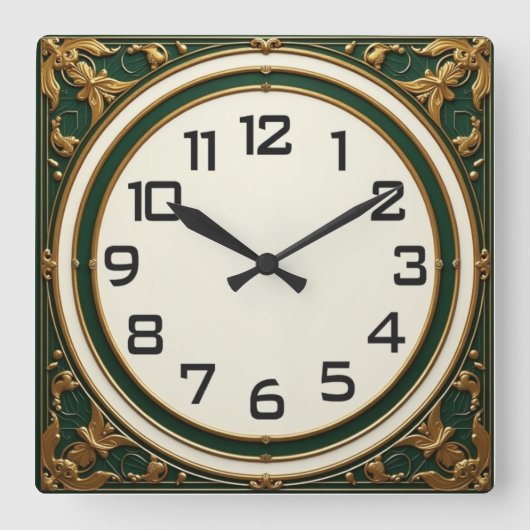 Horloge Carrée Art Deco (Recto)