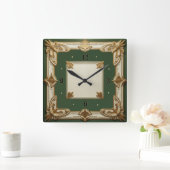 Horloge Carrée Art Deco (Maison)