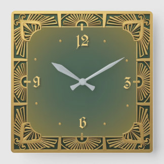 Horloge Carrée Art Deco