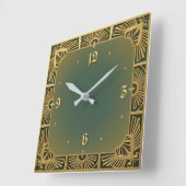 Horloge Carrée Art Deco (Angle)