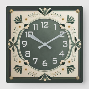 Horloge Carrée Art déco