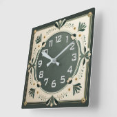 Horloge Carrée Art déco (Angle)