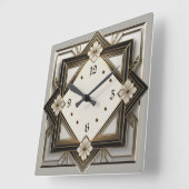Horloge Carrée Art déco (Angle)
