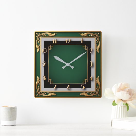 Horloge Carrée Art Deco (Maison)