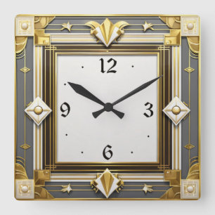 Horloge Carrée Art déco