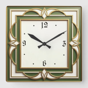 Horloge Carrée Art déco