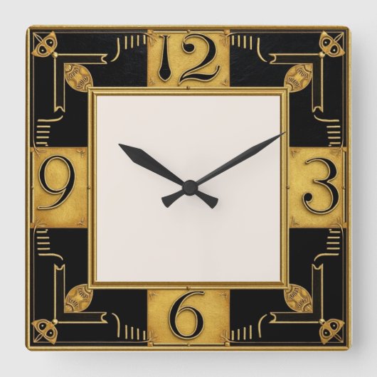 Horloge Carrée Art Déco (Recto)