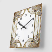 Horloge Carrée Art Déco (Angle)