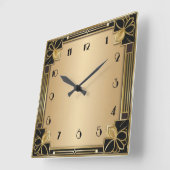 Horloge Carrée Art Deco (Angle)