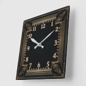 Horloge Carrée Art Déco (Angle)