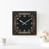 Horloge Carrée Art Déco (Maison)