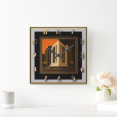 Horloge Carrée Art déco (Maison)