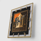 Horloge Carrée Art déco (Angle)