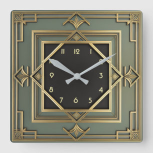 Horloge Carrée Art déco