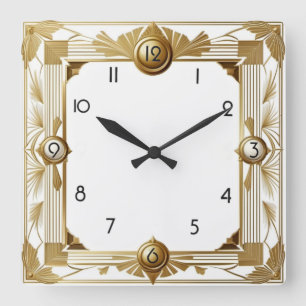 Horloge Carrée Art déco