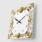 Horloge Carrée Art déco (Angle)