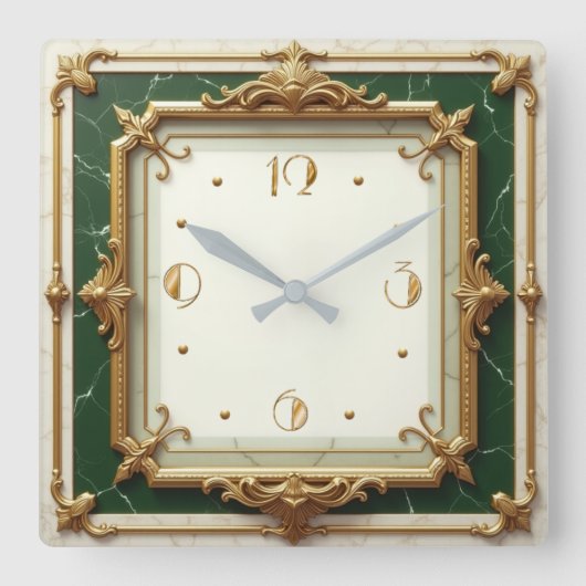 Horloge Carrée Art déco (Recto)