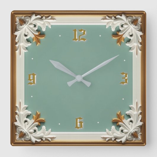 Horloge Carrée Art Deco (Recto)