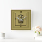 Horloge Carrée Art Déco (Maison)
