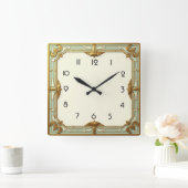 Horloge Carrée Art Deco (Maison)