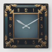 Horloge Carrée Art Deco (Recto)