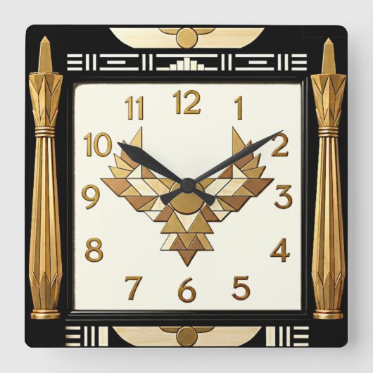 Horloge Carrée Art Déco (Recto)