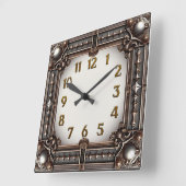 Horloge Carrée Art Deco (Angle)