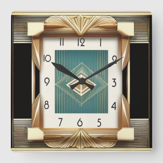 Horloge Carrée Art déco (Recto)