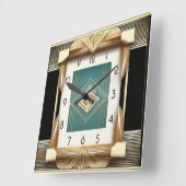 Horloge Carrée Art déco (Angle)