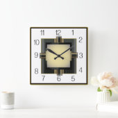 Horloge Carrée Art Déco (Maison)