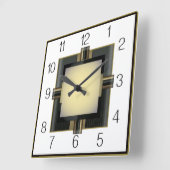 Horloge Carrée Art Déco (Angle)