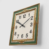 Horloge Carrée Art Deco (Angle)