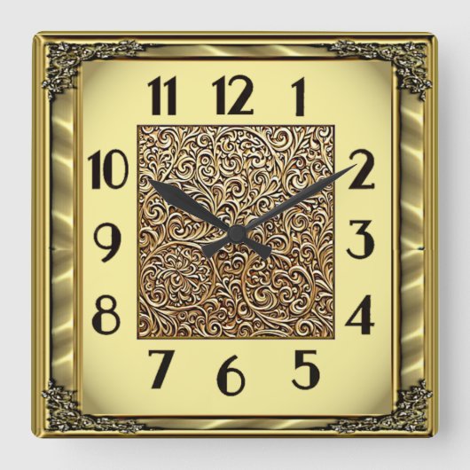Horloge Carrée Art Déco (Recto)